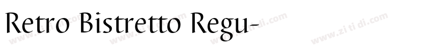 Retro Bistretto Regu字体转换